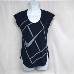 Nike Womens Baseline Dri-Fit Short Sleeve Top - black - size XS